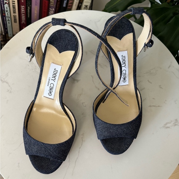 Jimmy Choo Miranda 65 Denim sandals - Picture 1 of 4